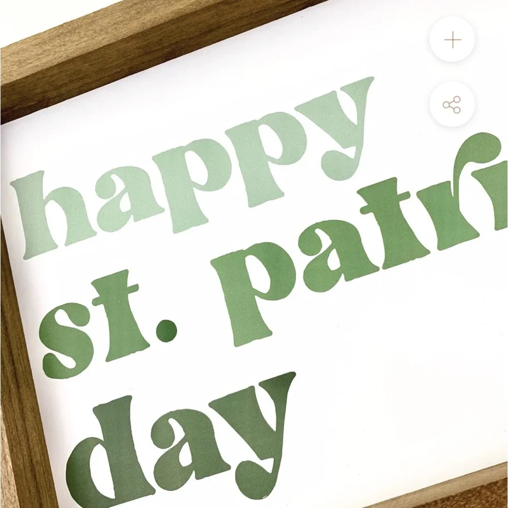 Twelve Timbers Happy St. Patrick's Day Framed Wooden Sign 12”x18”